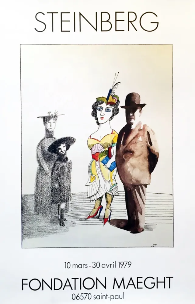 Manifesti Steinberg - STEINBERG 1979. Fondation Maeght 10 mars - 30 avril 1979.
