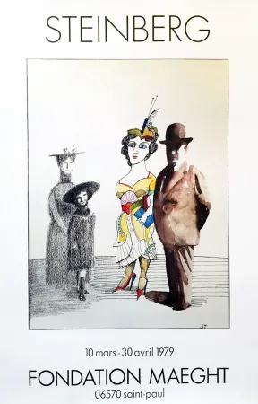 Manifesti Steinberg - STEINBERG 1979. Fondation Maeght 10 mars - 30 avril 1979.