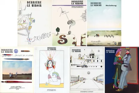 Libro Illustrato Steinberg - STEINBERG. Collection complète des 7 volumes de la revue DERRIÈRE LE MIROIR consacrés à Steinberg (de 1953 à 1980).