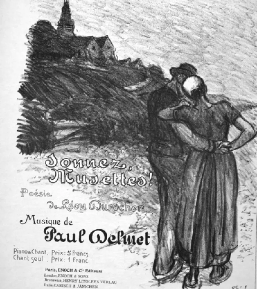 Litografia Steinlen - Donnez Musettes