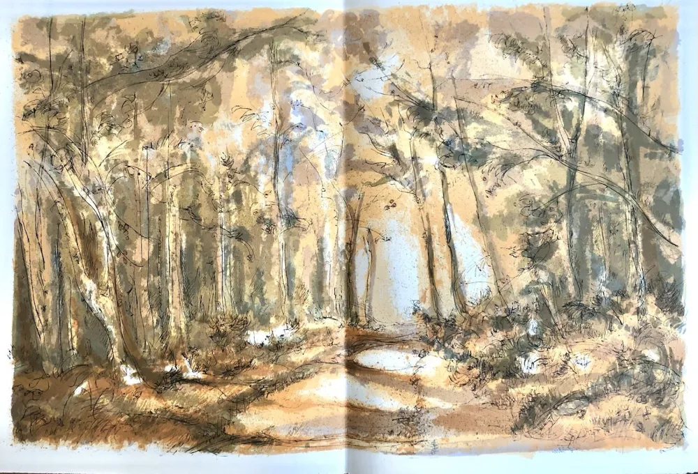 Litografia Steinlen - Forêt voisine