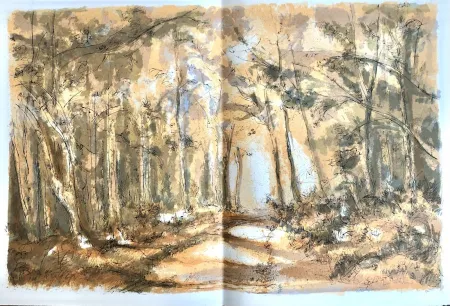 Litografia Steinlen - Forêt voisine