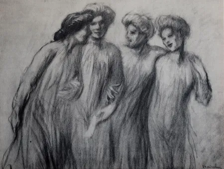 Litografia Steinlen - Steinlen et la rue