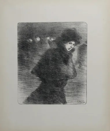 Litografia Steinlen - Une femme qui passe, 1896