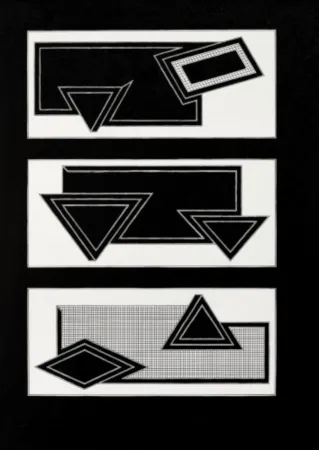 Litografia Stella - Black Stack