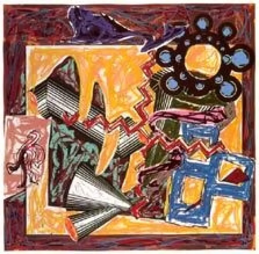 Serigrafia Stella -  THEN CAME A FIRE AND BURNT THE STICK 