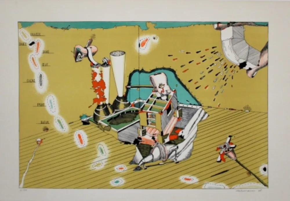 Litografia Stelzmann - Gastronomic Fantasy