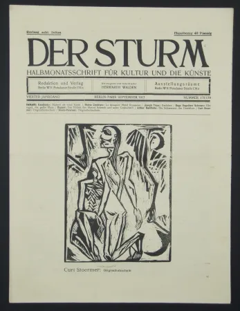 Incisione Su Legno Stoermer - Knieender Mann (Kneeling Man)