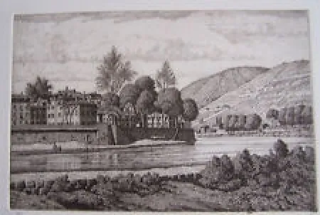 Incisione Strang - The Lot at Cahors