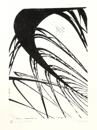 Linoincisione Strohmeyer - Hochbahn (Elevated railway)