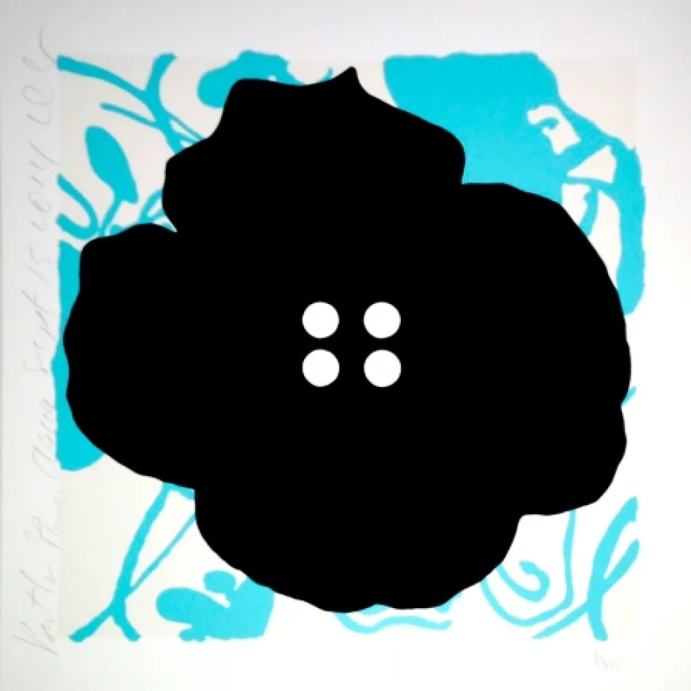 Serigrafia Sultan - Button Flower Aqua