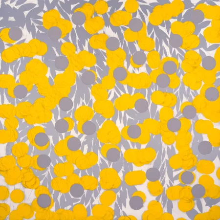 Serigrafia Sultan - Yellow and Silver Mimosa