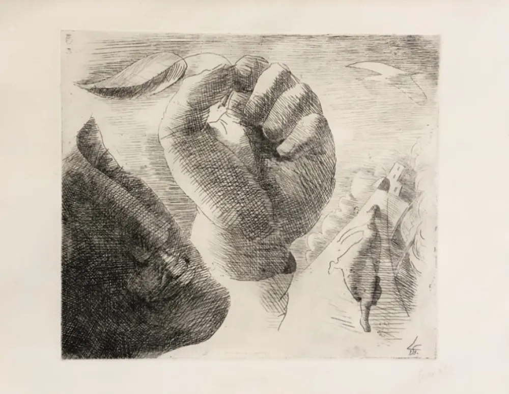 Incisione Survage - Composition surréaliste