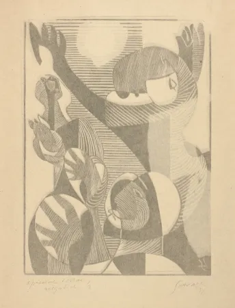 Monotipo Survage - épreuve d'essai négative