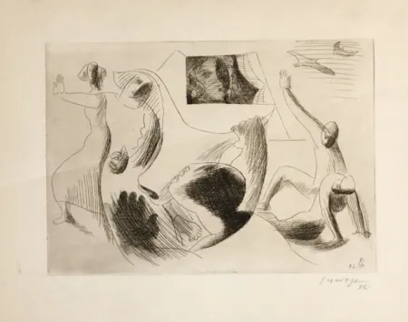 Incisione Survage - Femme à la fenêtre