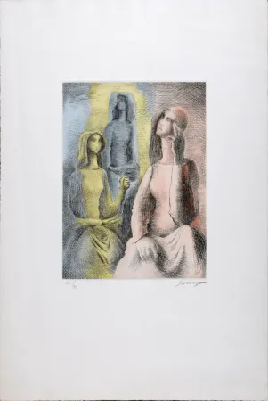 Incisione Survage - Femmes de pêcheurs, c. 1931 - Hand-signed!