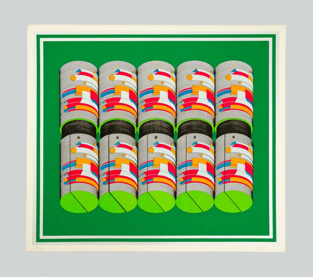 Serigrafia Sutej - Geometrico mobile (verde)