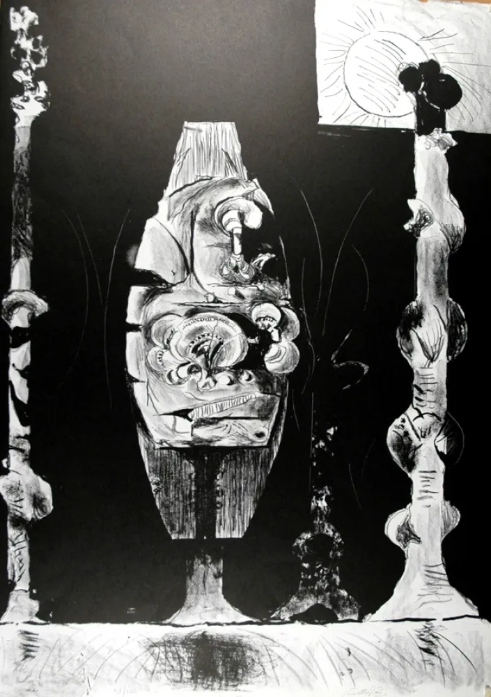 Litografia Sutherland - Trois formes debout