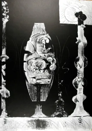 Litografia Sutherland - Trois formes debout