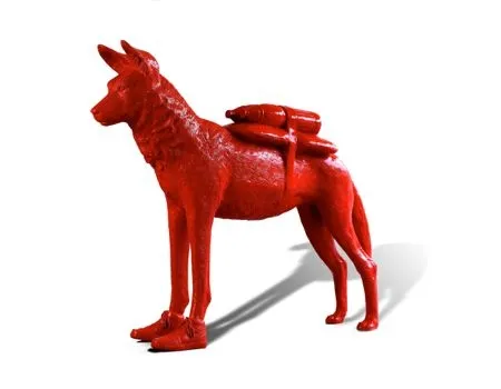 Multiplo Sweetlove - African dog with shoes and water bottles