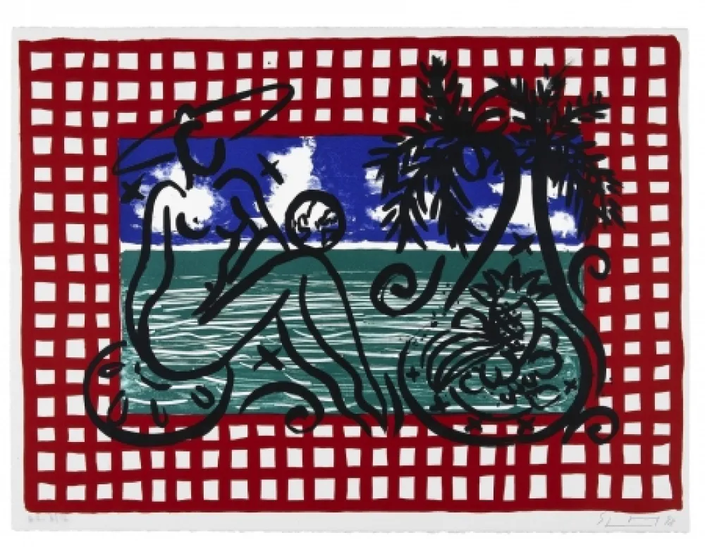 Litografia Szczesny - Bathers on Mustique