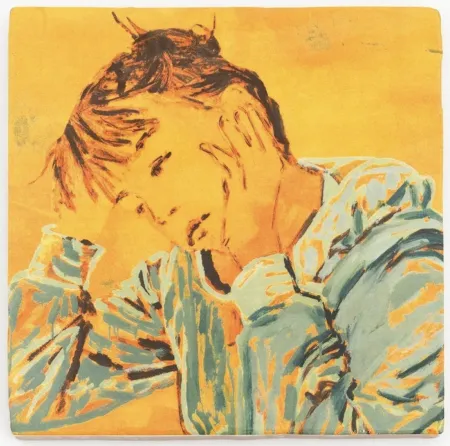 Ceramica Tabouret - Self-portrait at the Table