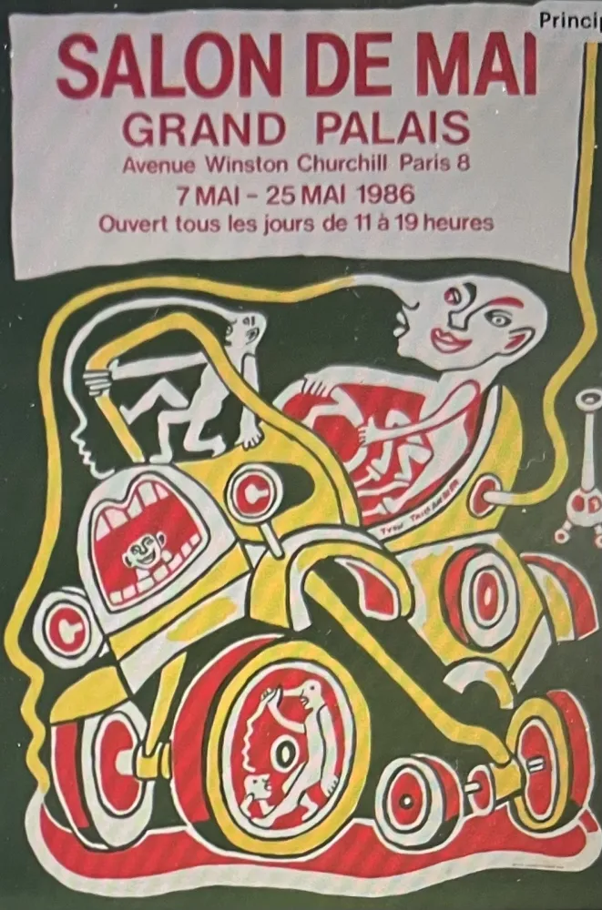 Litografia Taillandier - Affiche lithographique CLOT & BRAMSEN Salon de Mai Paris 1986