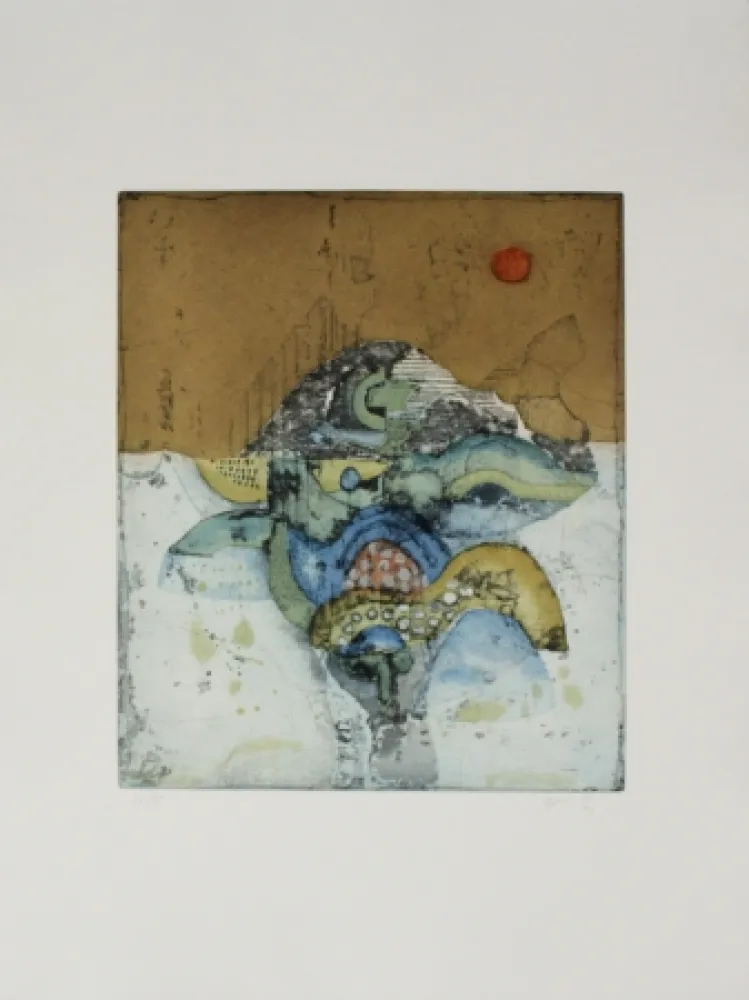 Acquaforte E Acquatinta Takahashi - Rote Sonne / Red Sun