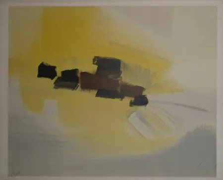 Litografia Tal Coat - Dans les champs