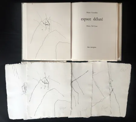 Libro Illustrato Tal Coat - Pierre Torreilles : ESPACE DÉLUTÉ. 7 gravures et suite complète signée et numérotée