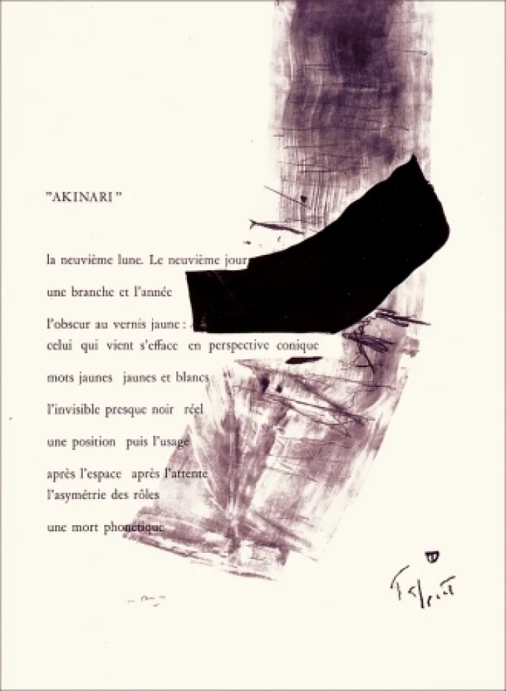 Litografia Tal Coat - Placard Daive