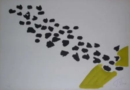 Litografia Tal Coat - VOL D'OISEAUX II