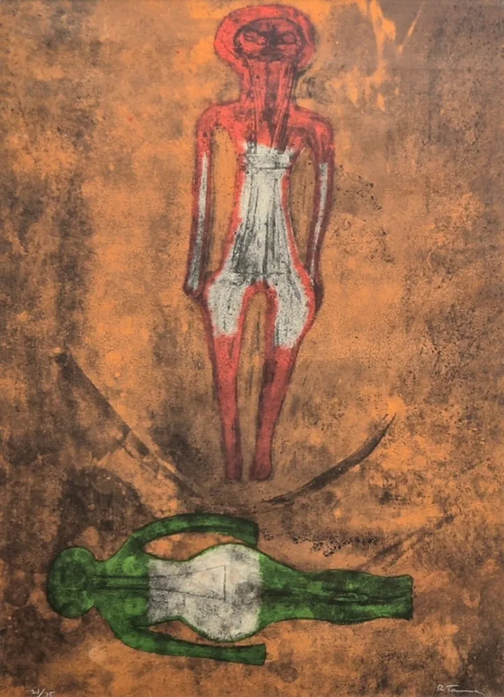 Litografia Tamayo - Dos Figuras