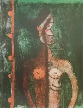 Litografia Tamayo - Torse de jeune fille (1969)