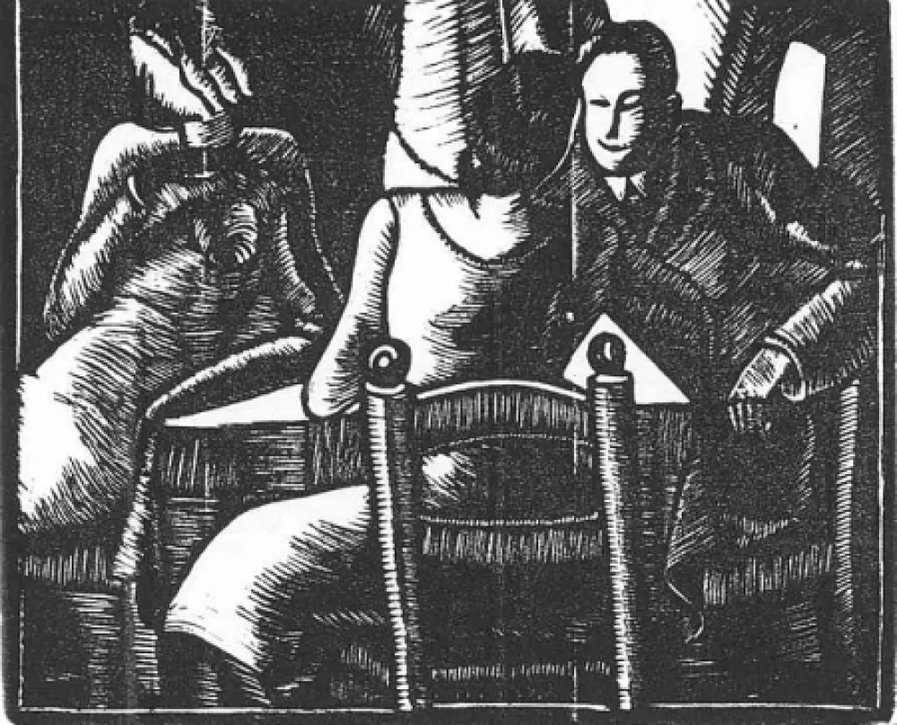 Incisione Su Legno Tamburi - Orfeo Tamburi