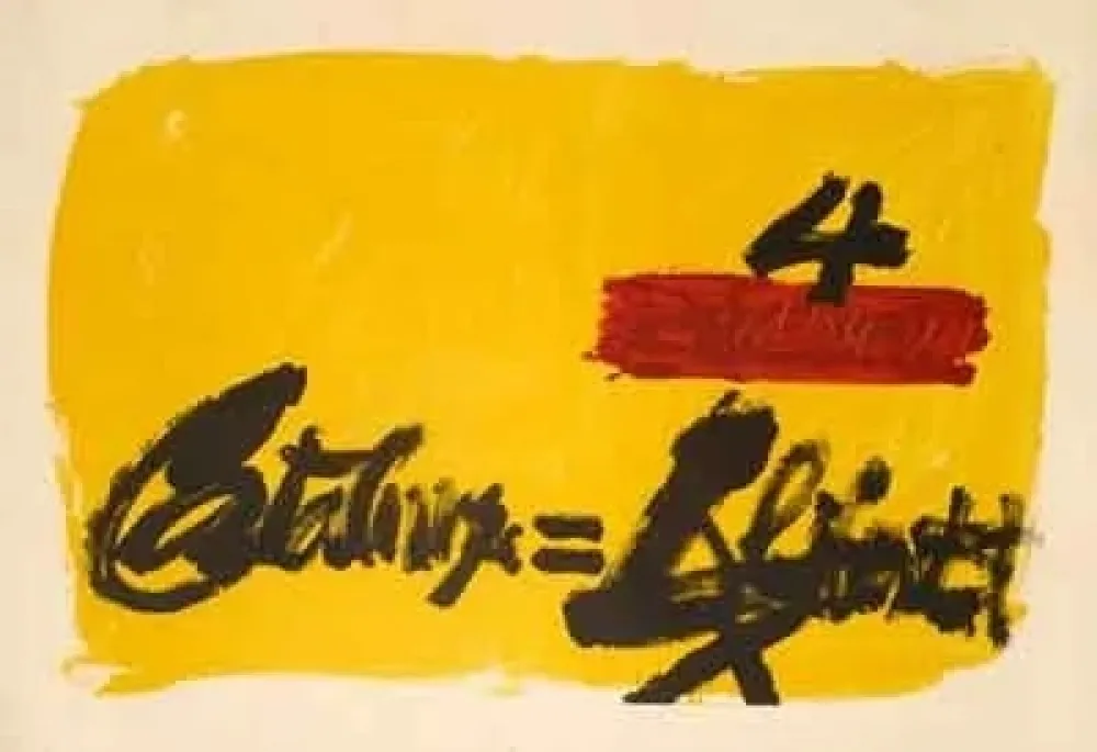 Litografia Tàpies - Als Mestres de Cataluña