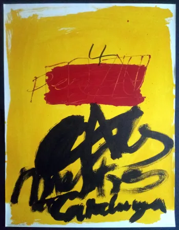 Manifesti Tàpies - Als mestres de Catalunya