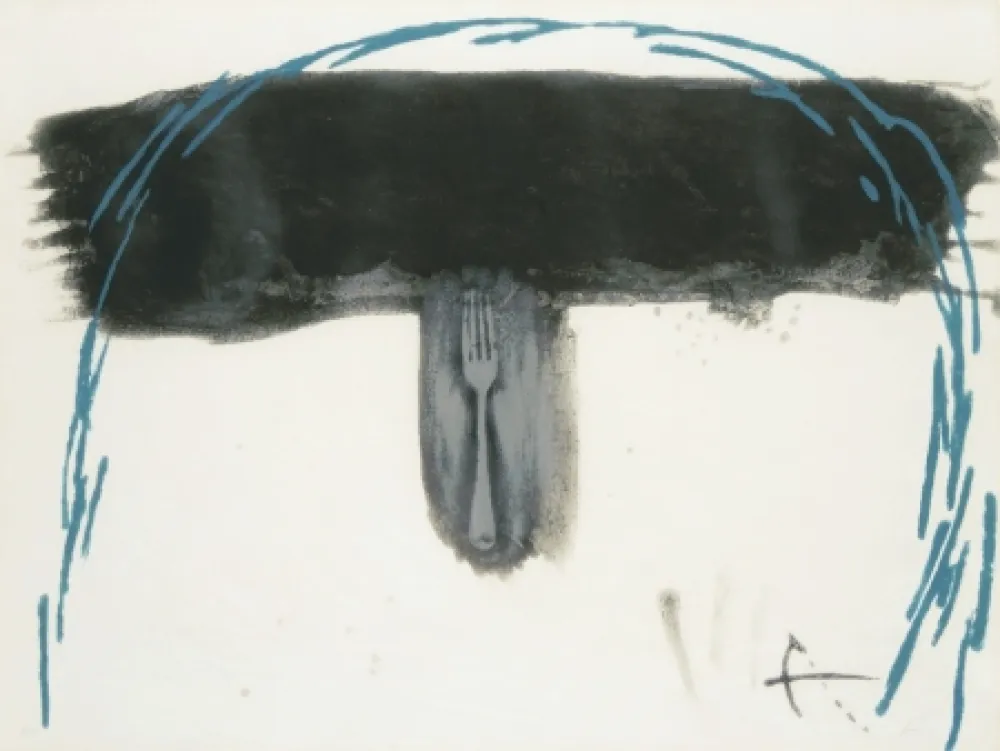 Acquaforte Tàpies - Arc blau (Blauer Bogen) 