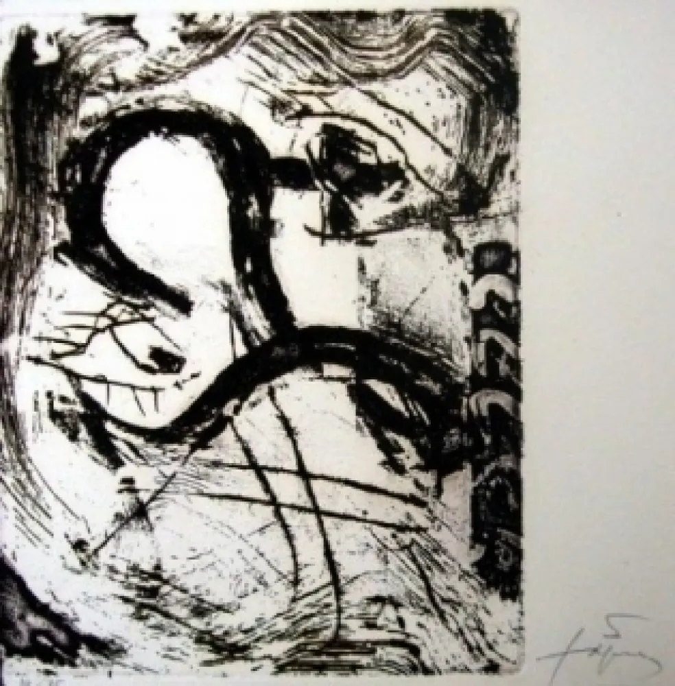 Acquatinta Tàpies - Ce que je vous dis trois fois est vrai