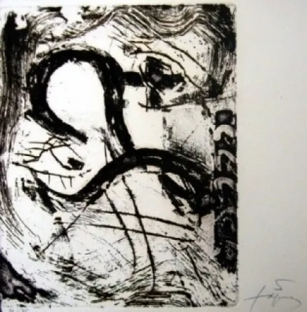 Acquatinta Tàpies - Ce que je vous dis trois fois est vrai