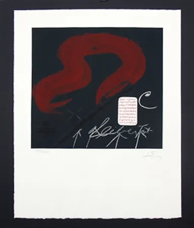 Acquaforte E Acquatinta Tàpies -  Cinta Roja ( U No es Ningu)