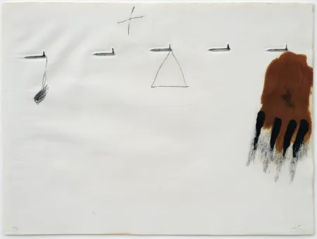 Acquaforte Tàpies - Claus i ditades