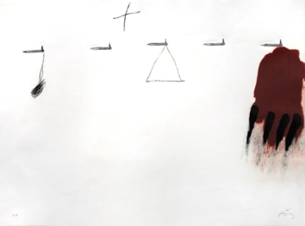 Incisione Tàpies - Claus i ditades	