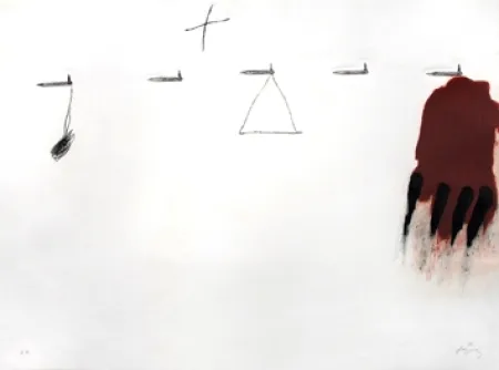 Incisione Tàpies - Claus i ditades	