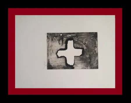 Incisione Tàpies - Creu sobre cap