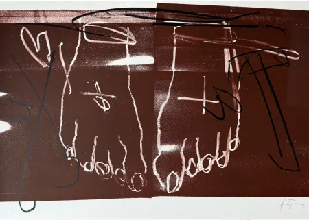 Litografia Tàpies - Deux pieds