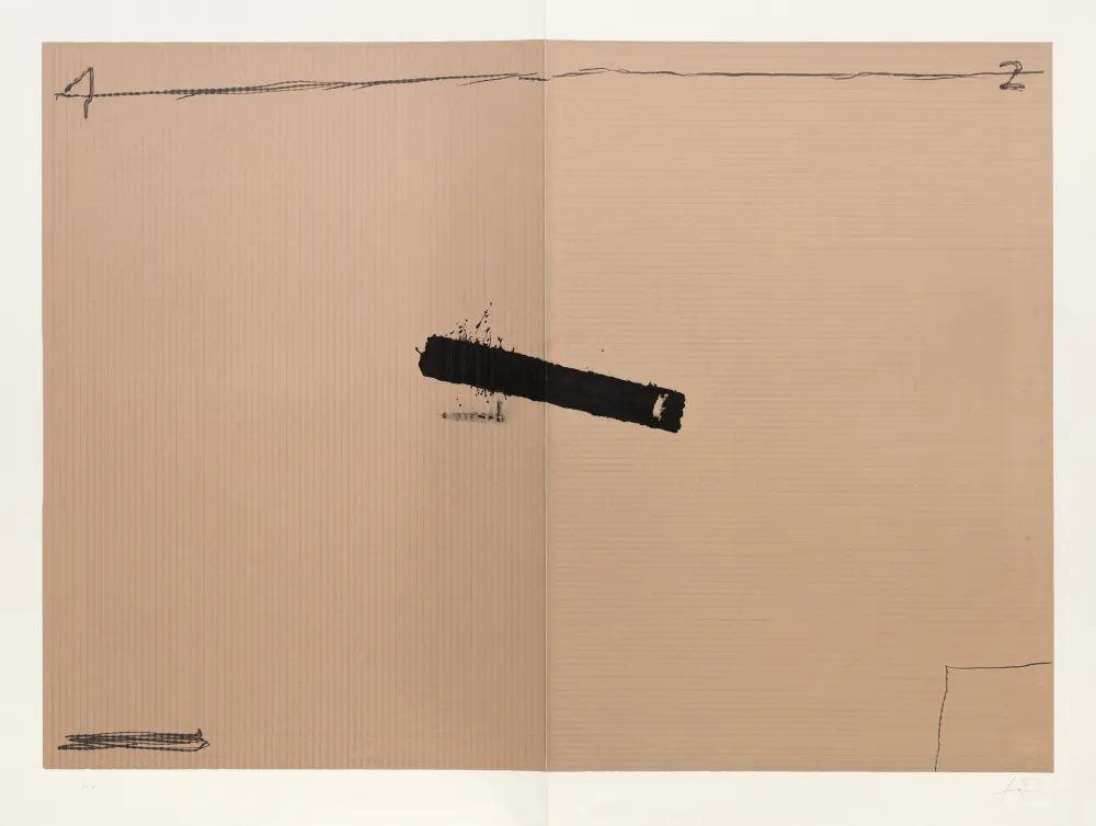 Litografia Tàpies - Deux volets