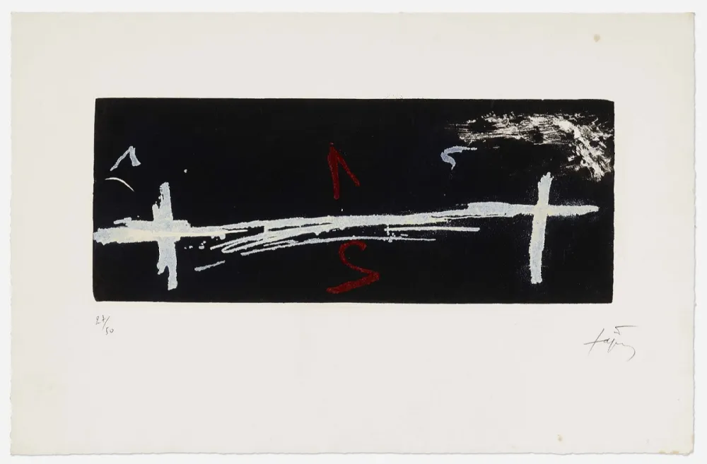 Acquatinta Tàpies - Double Croix