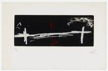 Acquatinta Tàpies - Double Croix