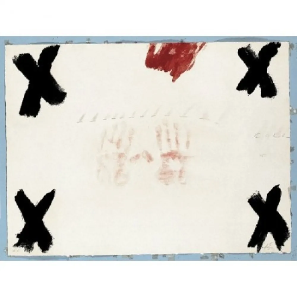 Incisione Tàpies - Dues mans	